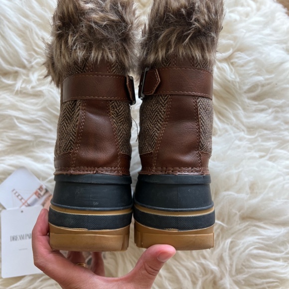 DreamPairs Kriver Brown Boot Sz 2 Big Girl - Picture 9 of 14